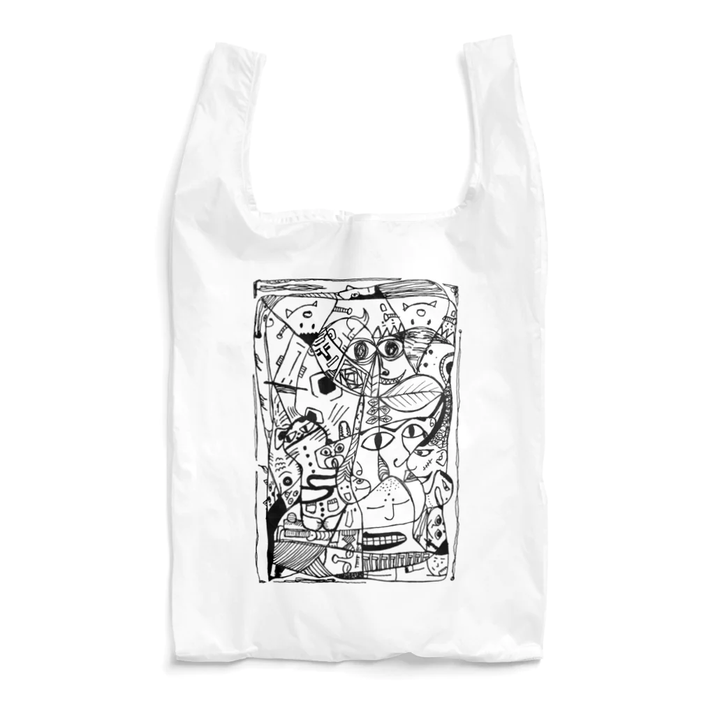 ZIGZIG CIDER GRAPHICのいろんな所にいろんな顔 Reusable Bag