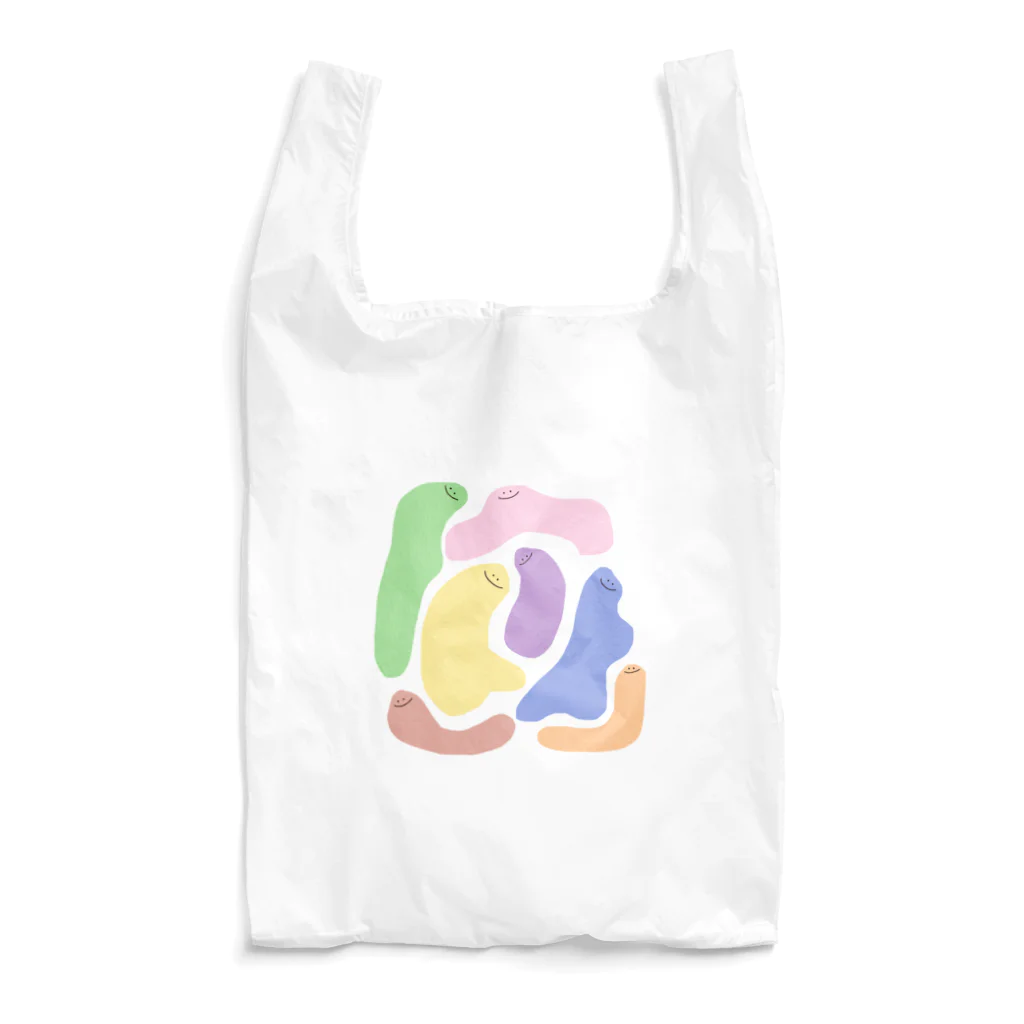 くまっと☺︎イラストのカラフルすらいむ🌈 Reusable Bag