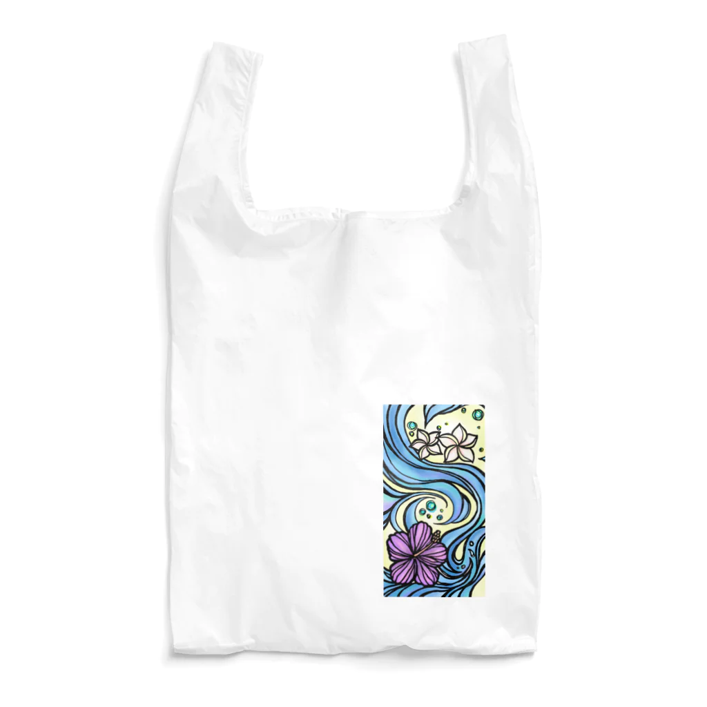 little art.•*のwave.flower.001 Reusable Bag