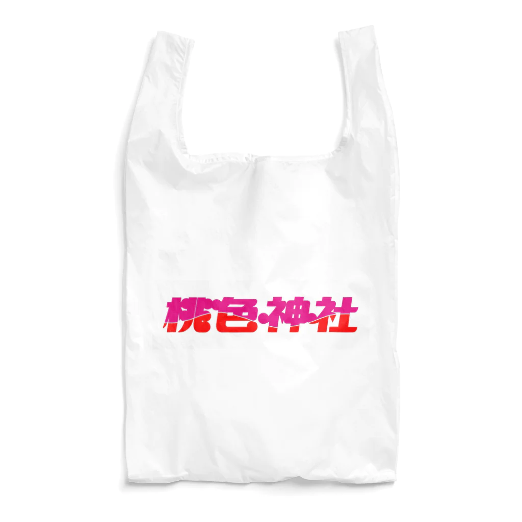 wandera-oujiの桃色神社ロゴ エコバッグ
