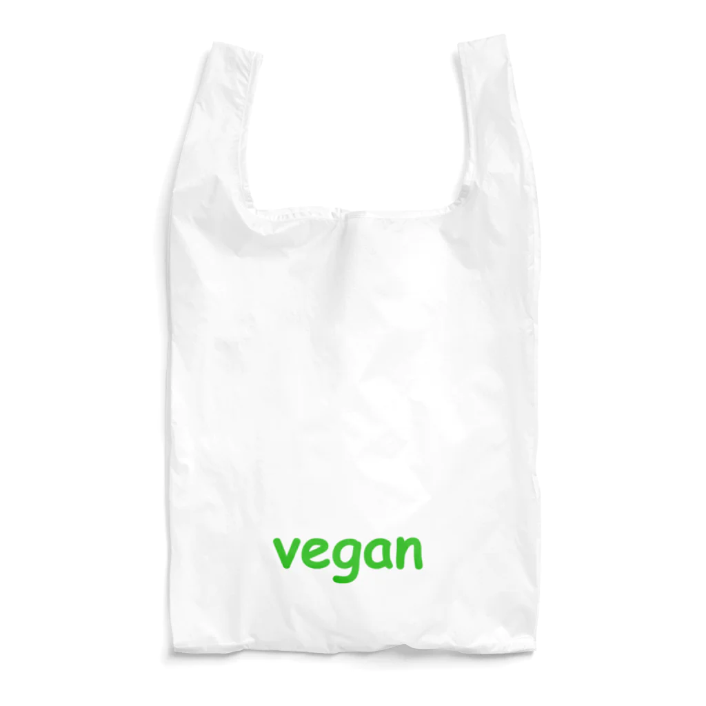 VEGAN SHOP FREEのvegan（緑ロゴ） エコバッグ