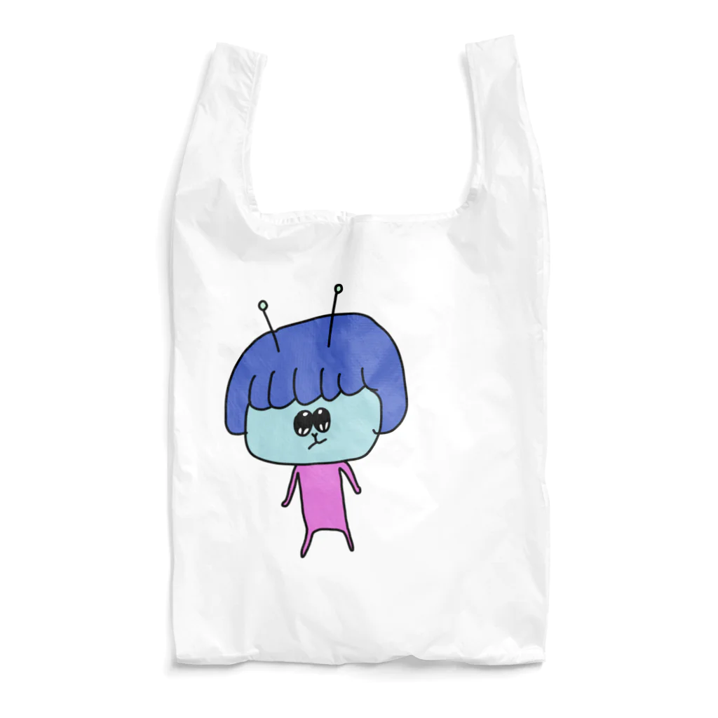 かなまんじゅうの宇宙人くん。 Reusable Bag