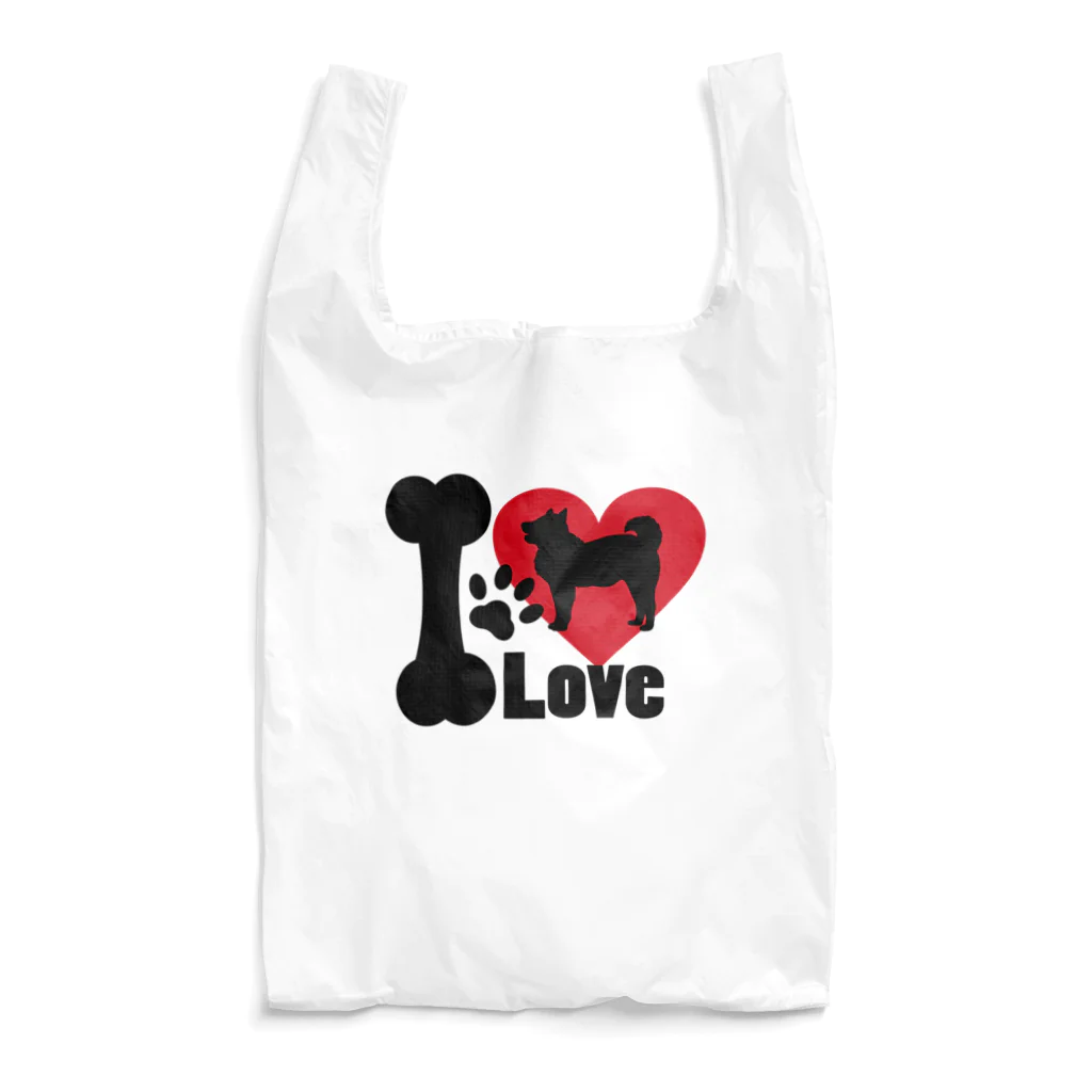 MEIKO701のI Loveワンコエコバッグ Reusable Bag