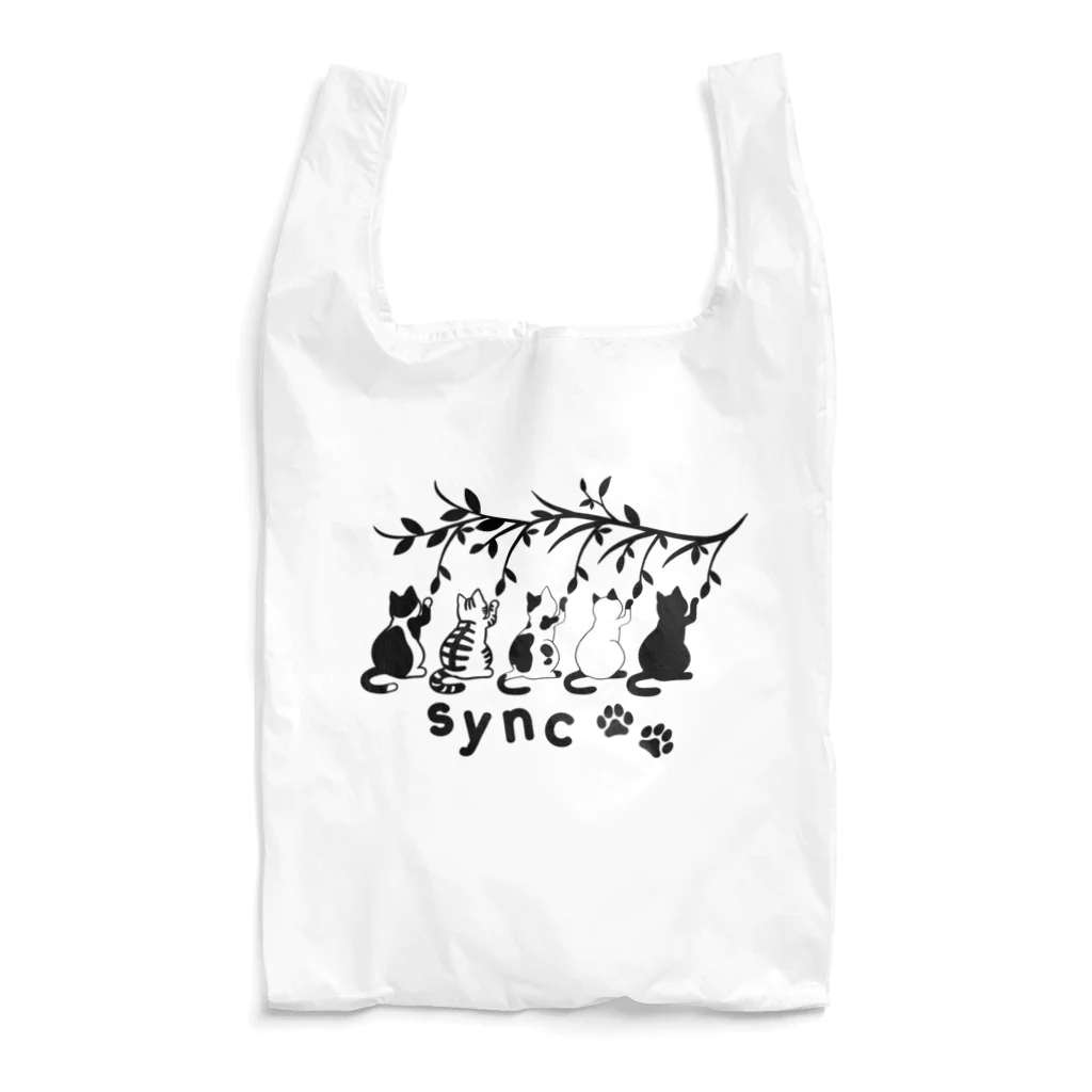 MegSan's free design🌷のシンクロにゃんこ Reusable Bag