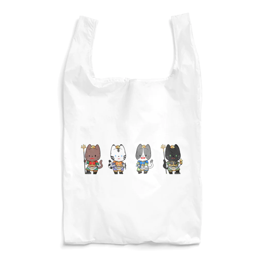 笑い猫の四天にゃんこ Reusable Bag