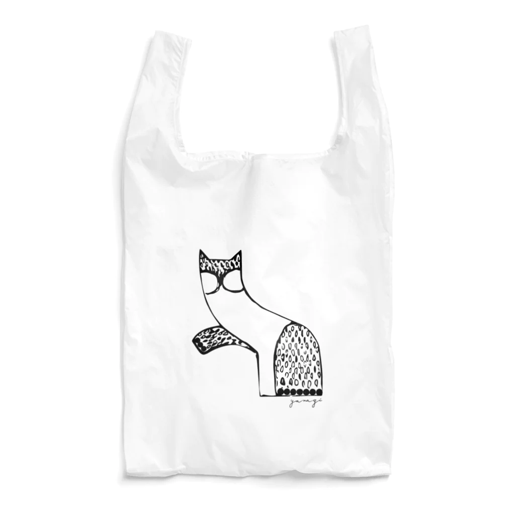 design yanagiの片手を上げたネコ Reusable Bag