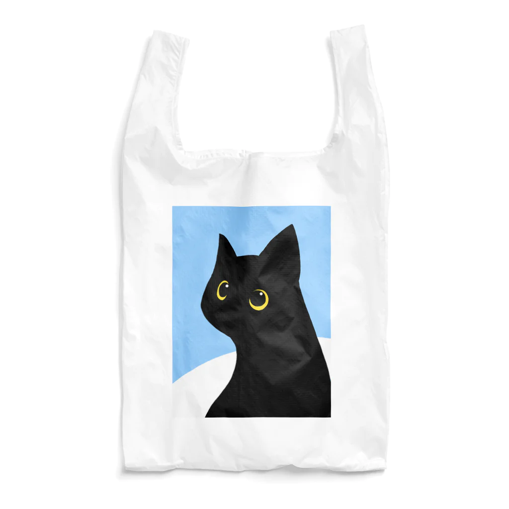 猛禽族の見返り美人の黒猫ちゃん Reusable Bag