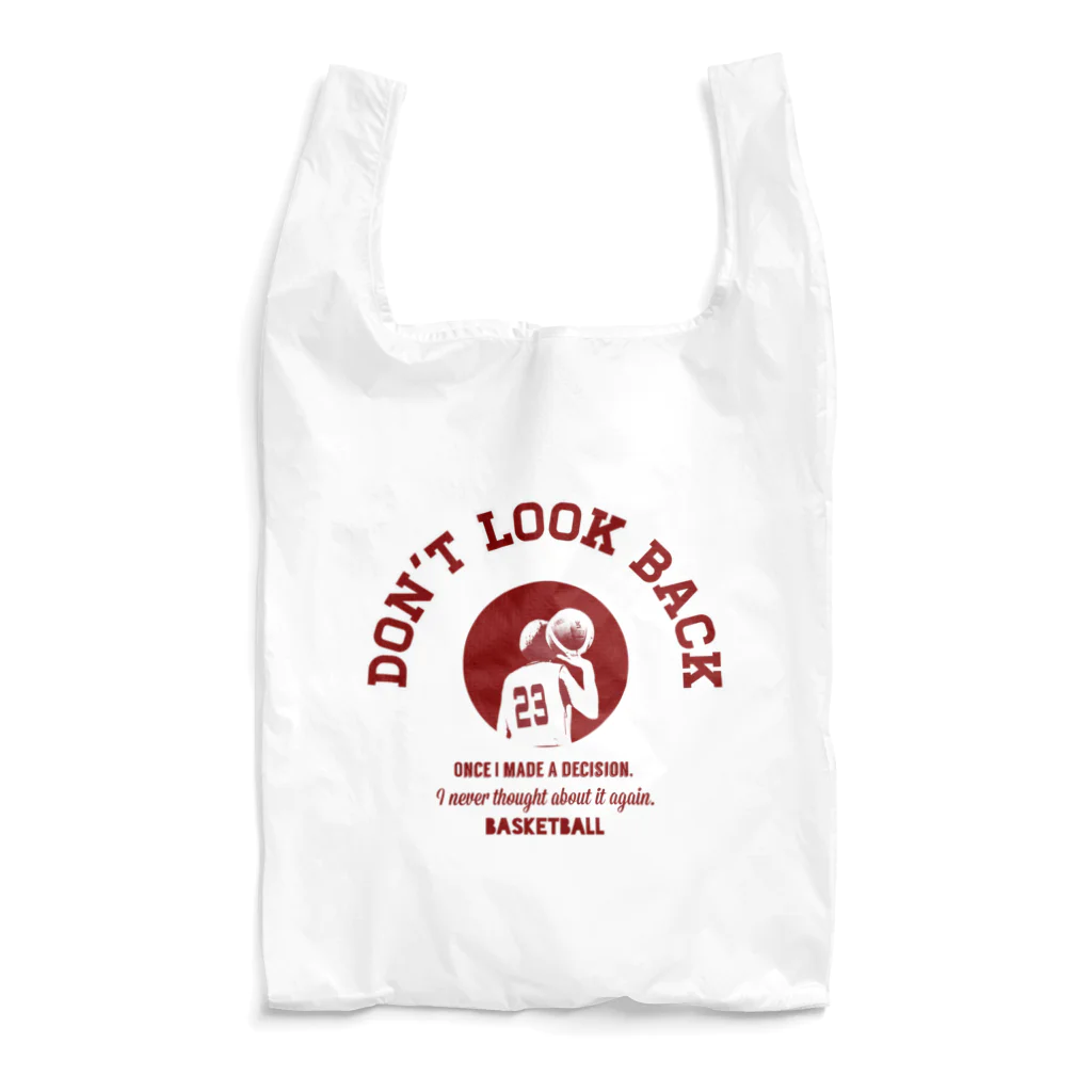 Basketball-boosterの「DON'T LOOK BACK」カレッジロゴ赤系 Reusable Bag