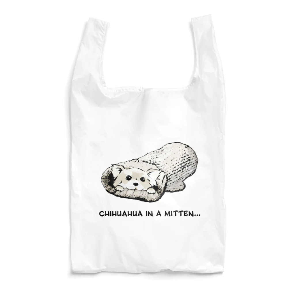 犬グッズの店しえるぶるーのミトンに入ったチワワ(クリーム)   Reusable Bag