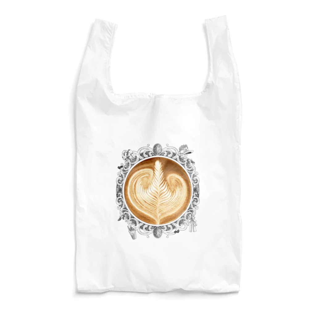 Prism coffee beanの【Lady's sweet coffee】ラテアート エレガンスリーフ / With accessories Reusable Bag