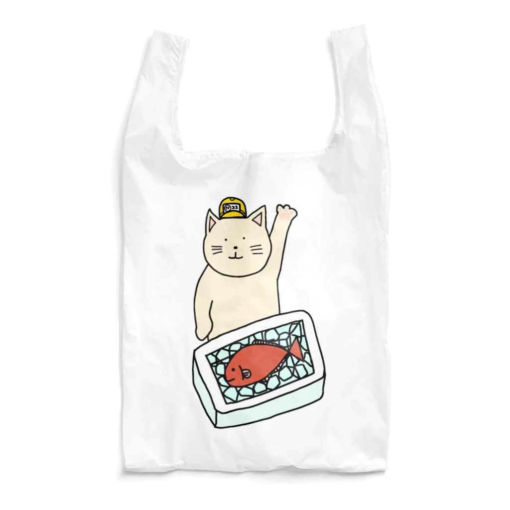 ＋Whimsyの魚市場ねこ Reusable Bag