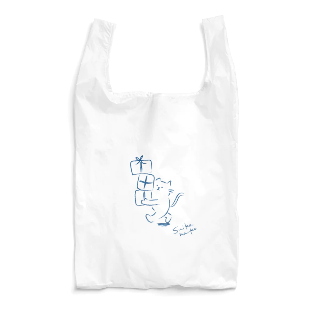 すいかねこのプレゼントネコ Reusable Bag