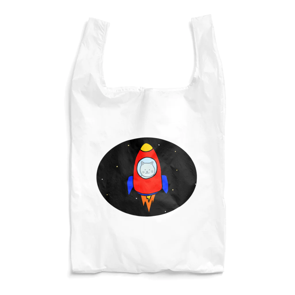 ＋Whimsyのロケットねこ Reusable Bag