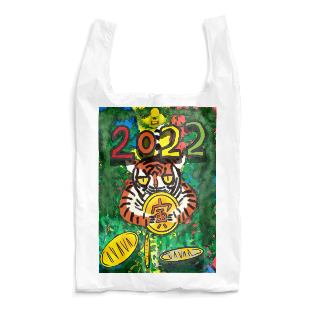 AkironBoy's_Shopの2022年干支の【🐯年】:🐯が金貨を与えてくれるラッキーな年。 Reusable Bag