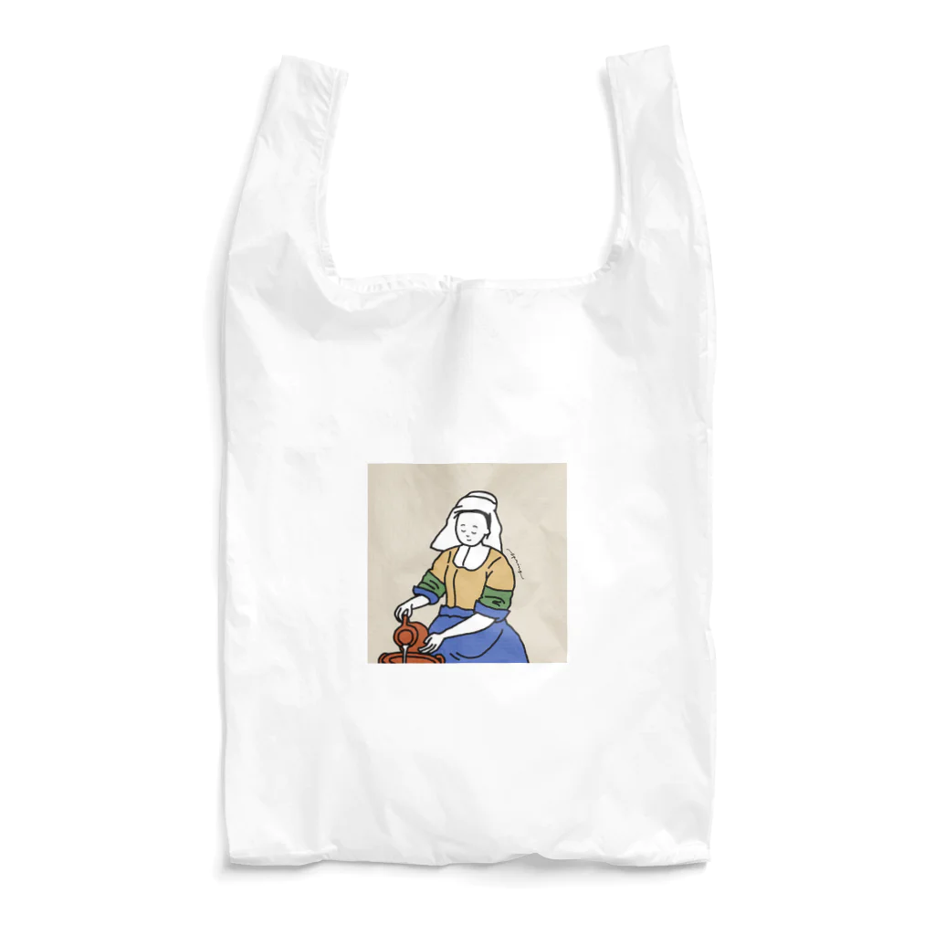 springの牛乳を注ぐあの子 Reusable Bag