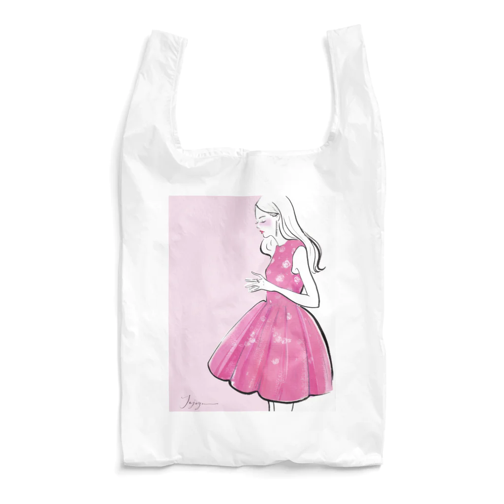 Jojo Yan | A Fashion Illustratorのピンクスカート Reusable Bag