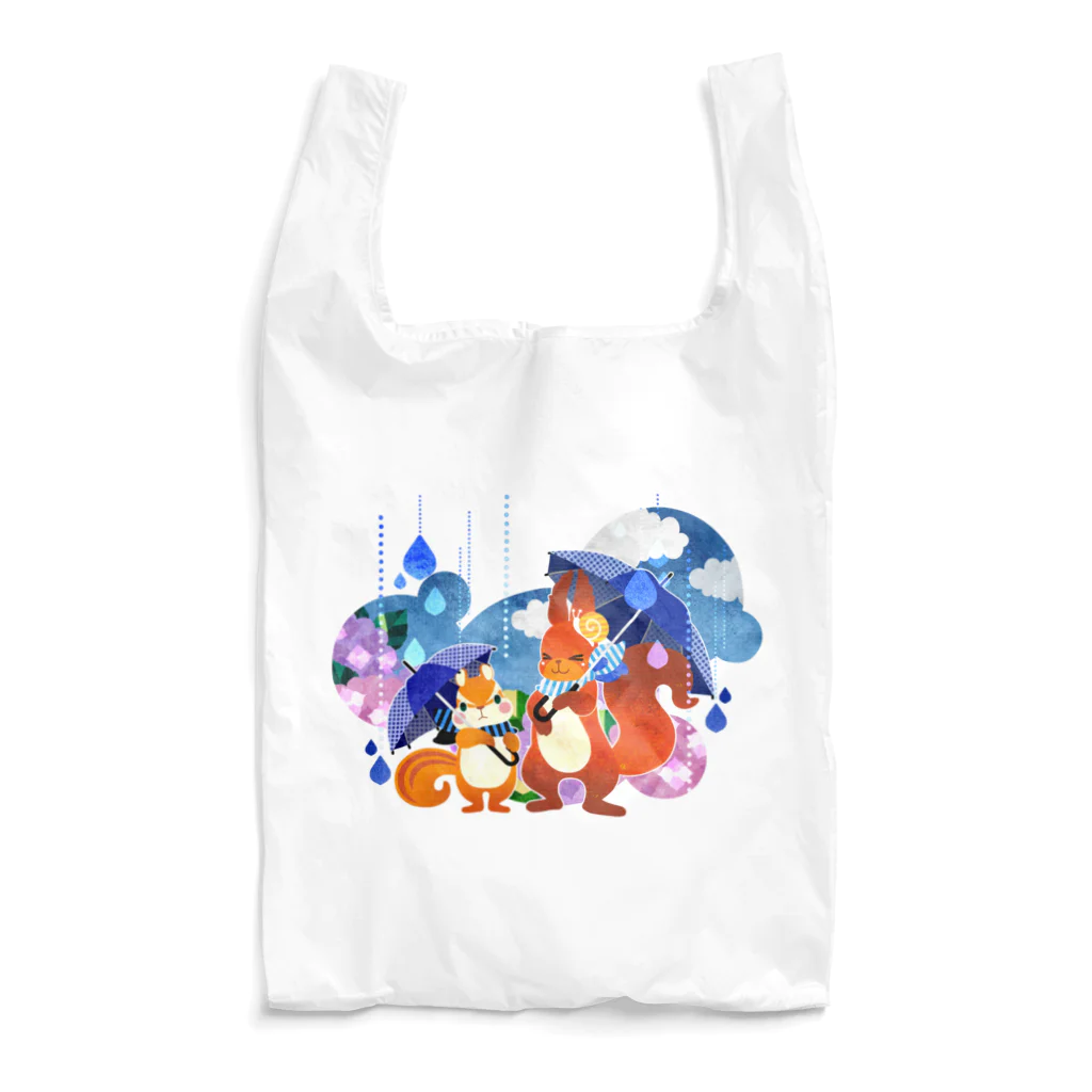 リスさん大好きショップの雨降りリスさん Reusable Bag