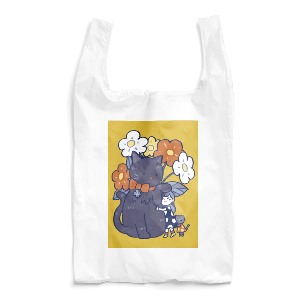 70%charactersのおおきなねこ黄色 Reusable Bag