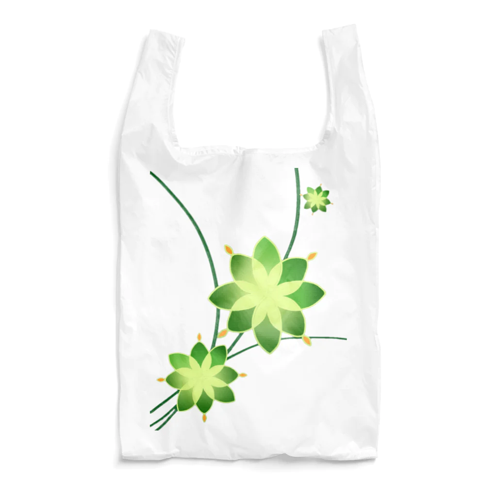 natsberry.shopの緑色のお花 Reusable Bag