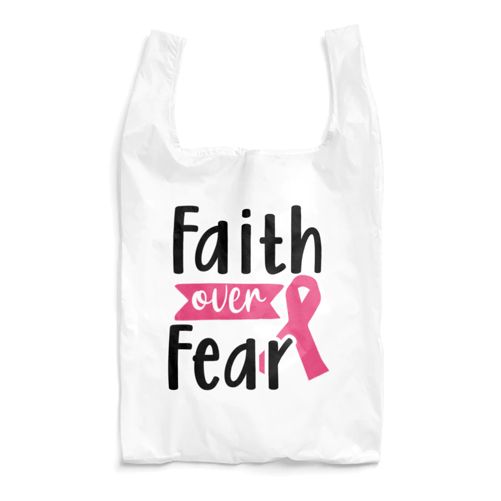 Fred HorstmanのBreast Cancer - Faith Over Fear  乳がん - 恐怖 に 対する 信仰 Reusable Bag