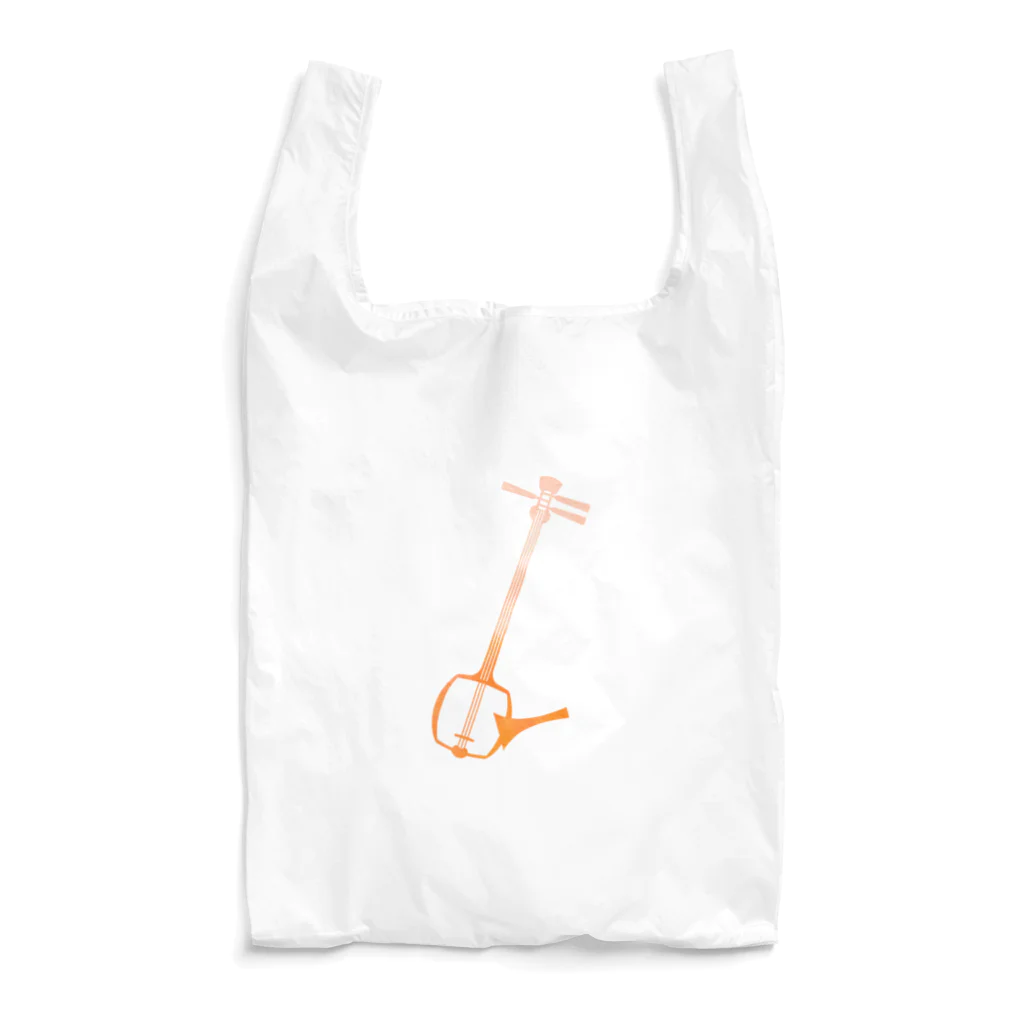 和の学び舎の三味線ワンポイント柄（オレンジ） Reusable Bag