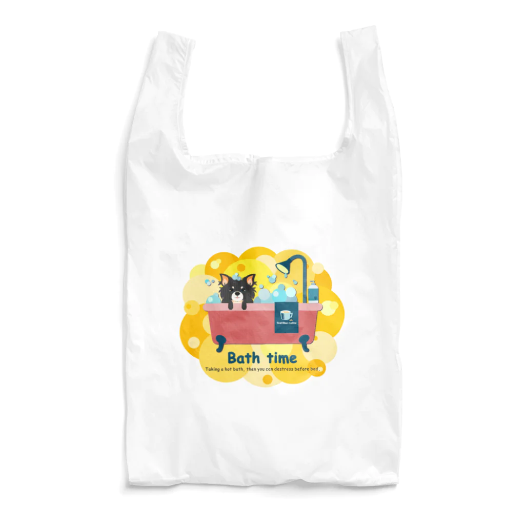 Teal Blue Coffeeのお風呂の時間_bubble Ver.  Reusable Bag