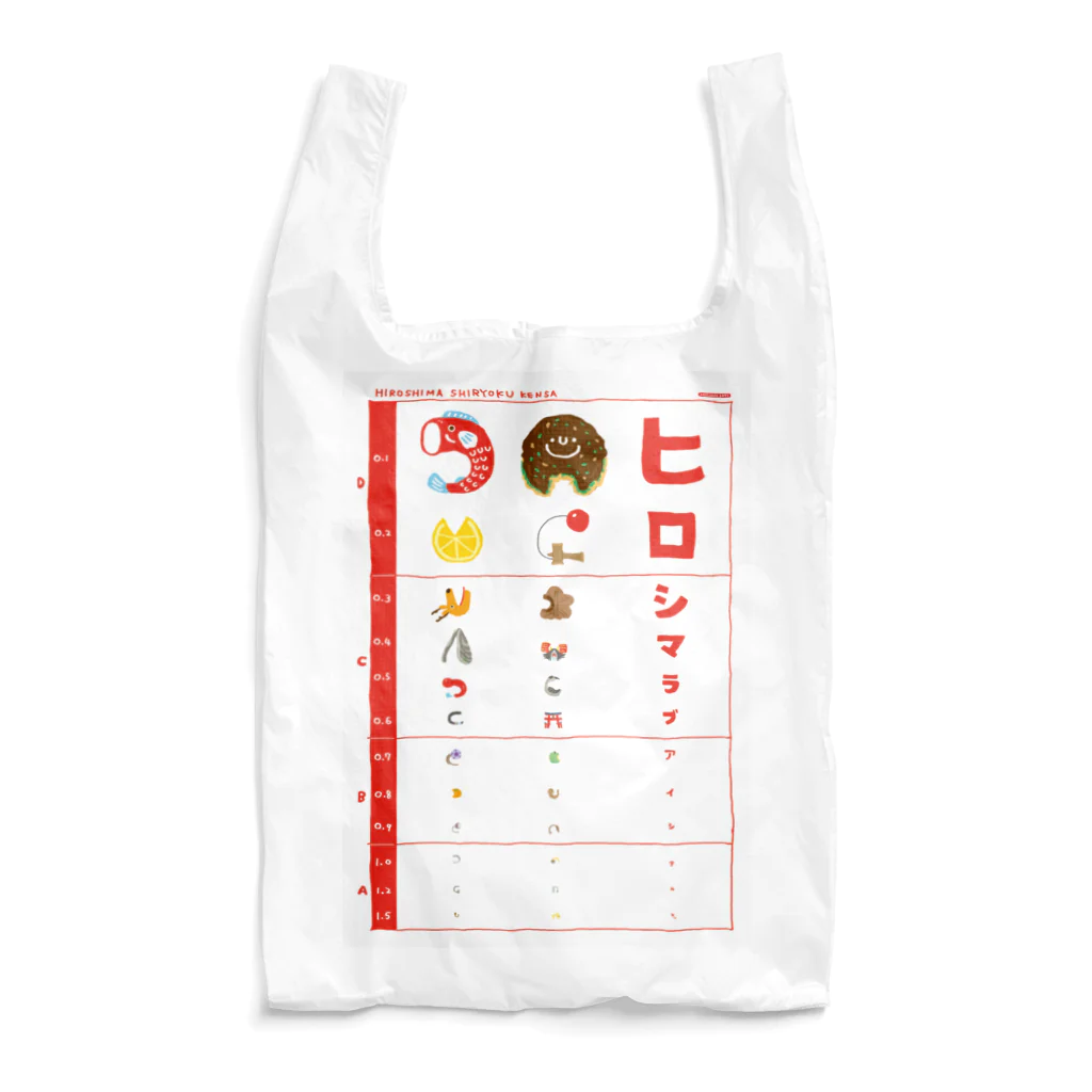 MOGUMO SHOPのひろしま視力検査表 Reusable Bag