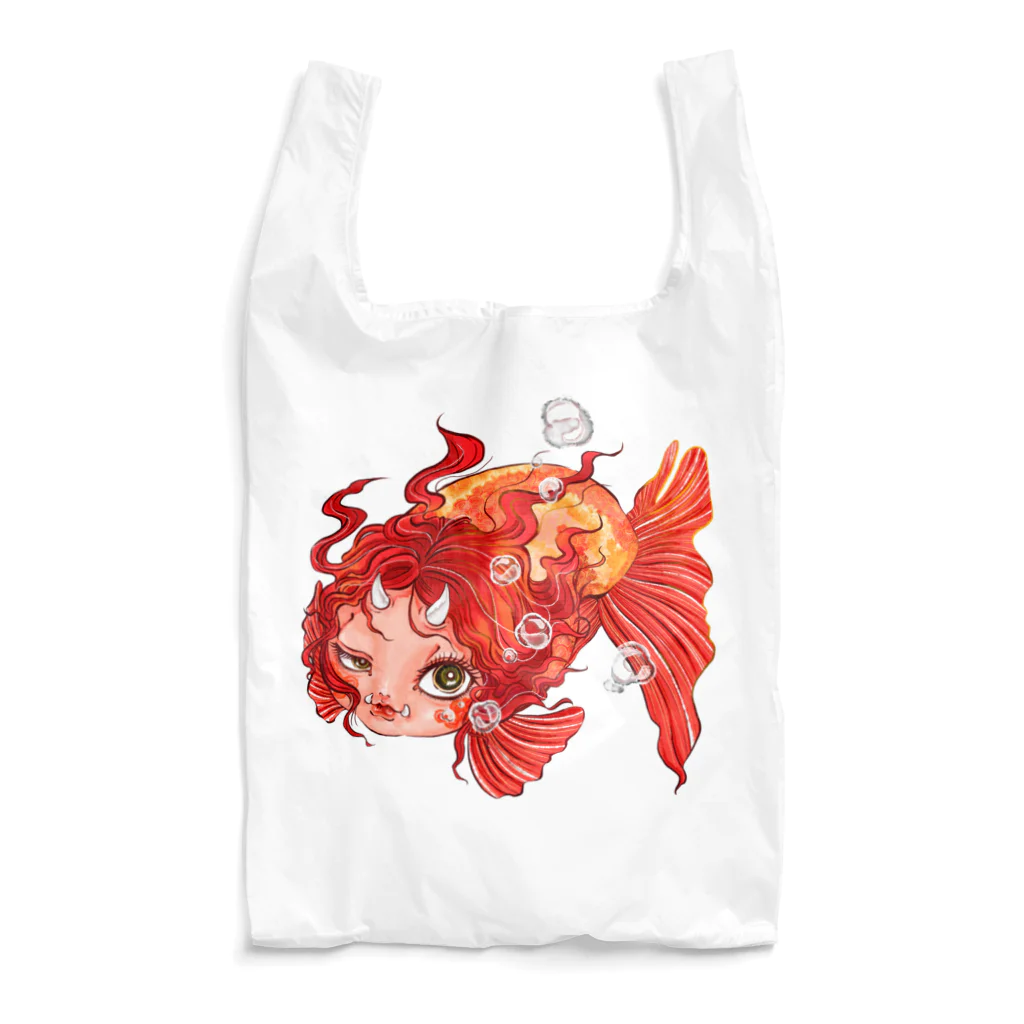 憑現や。の金魚の人魚さん Reusable Bag