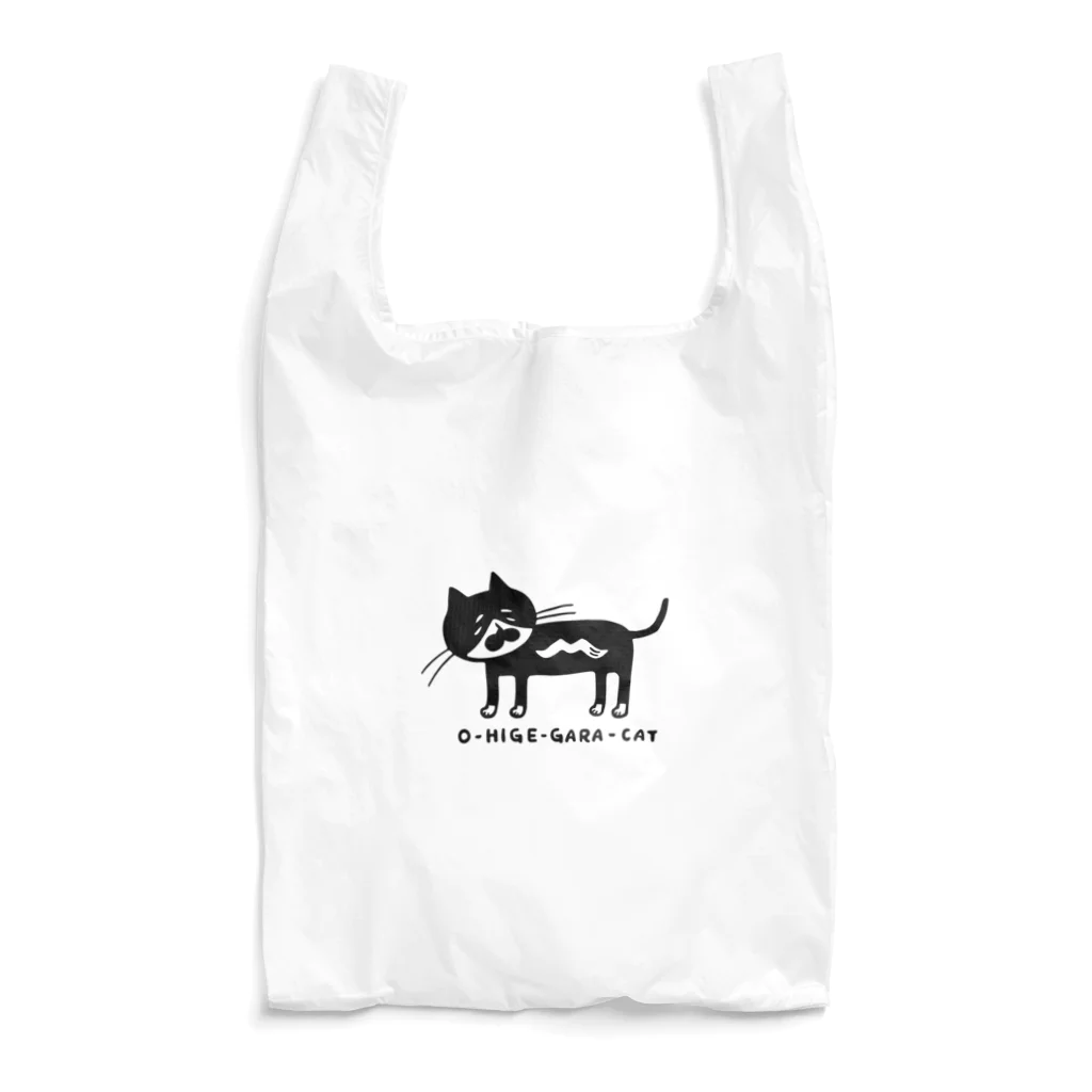 お髭ショップのお髭柄キャット Reusable Bag