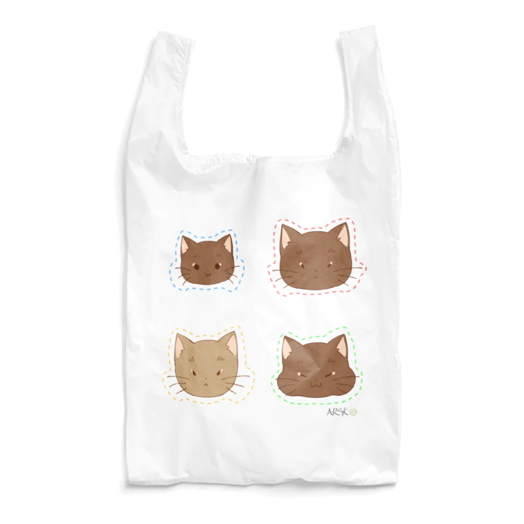 かのうの四匹の猫 Reusable Bag