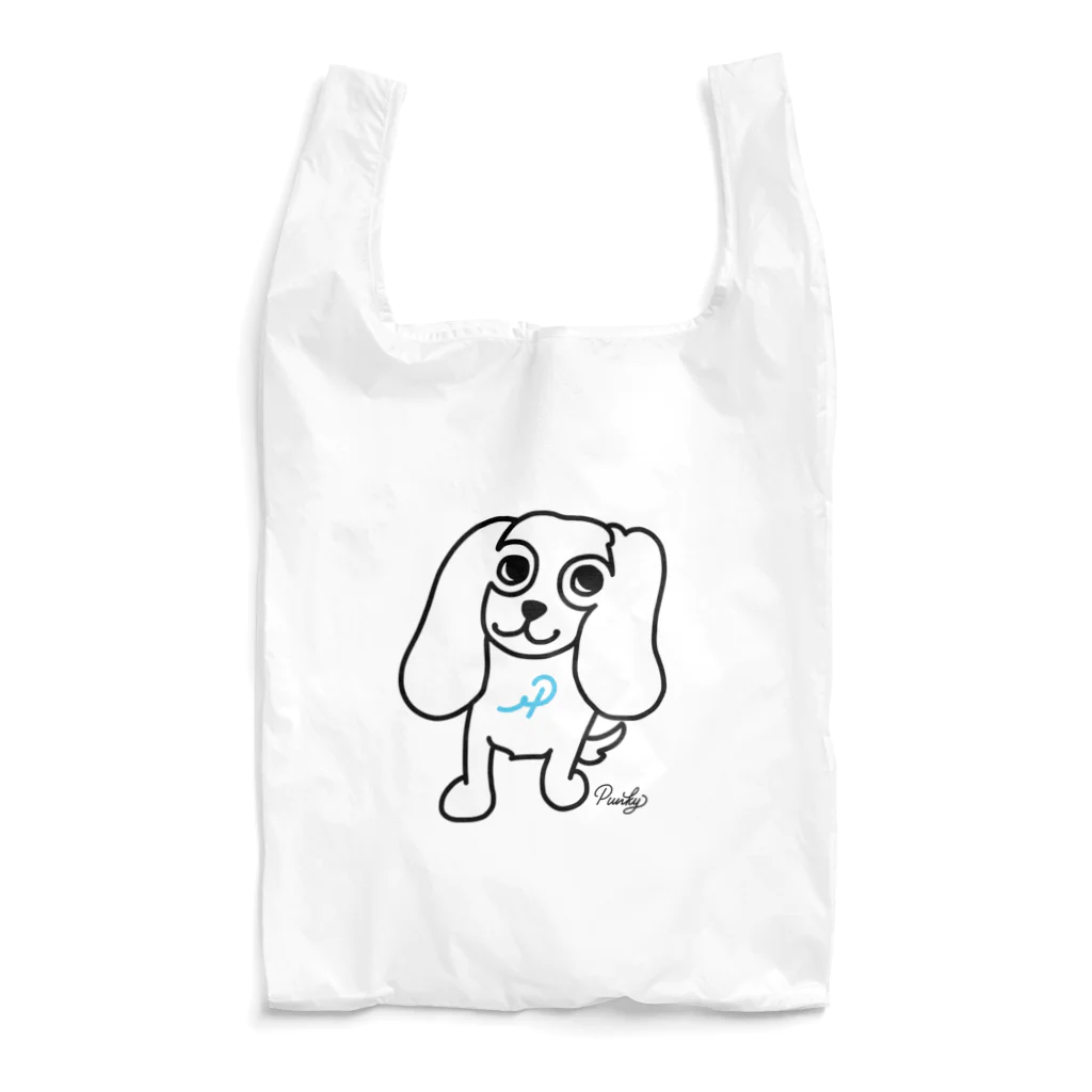 パンキーくんのパンキーくん　モノライン　ブルーP Reusable Bag