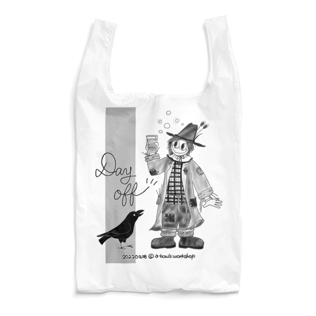 a-bow's workshop(あーぼぅズ ワークショップ)のDay off (かかしくんの休日) Reusable Bag