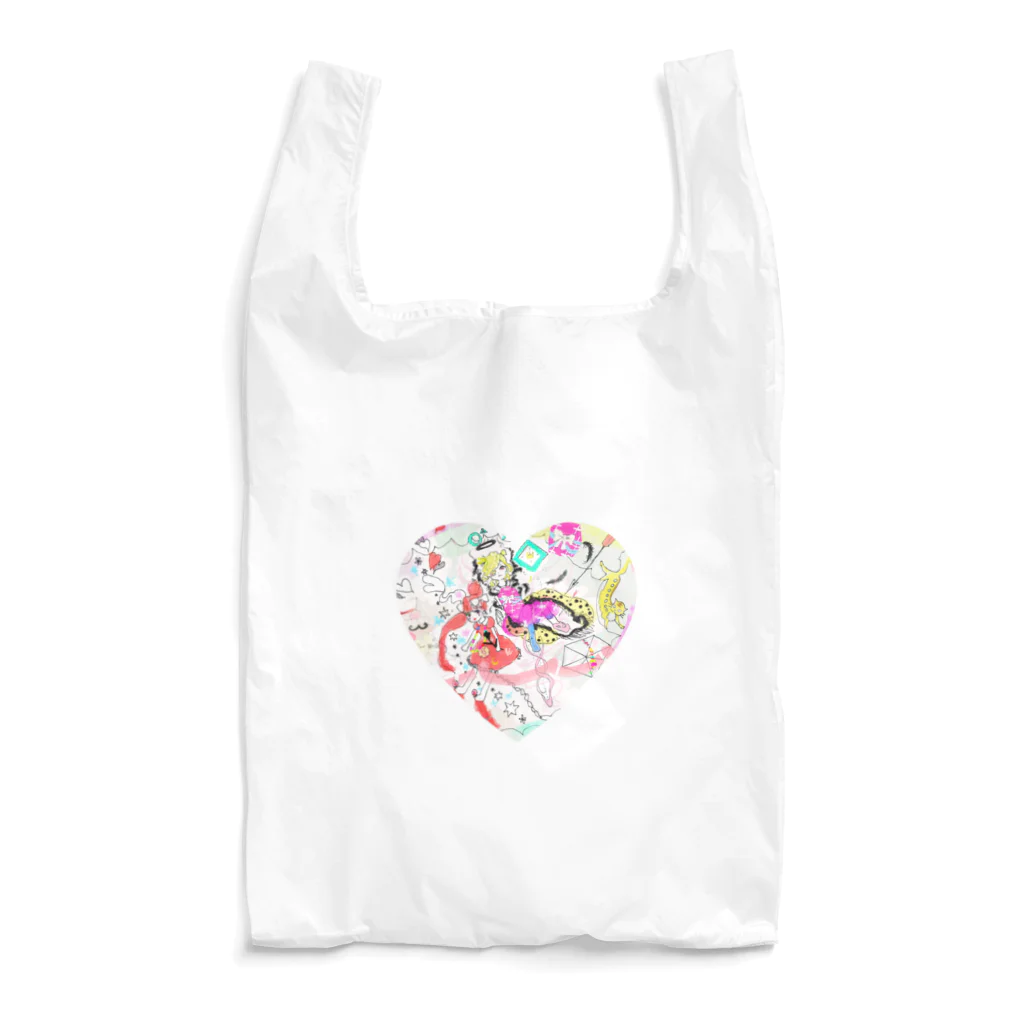 mikyacraft MIKA💓🌟赤い心臓のなかよしハート Reusable Bag