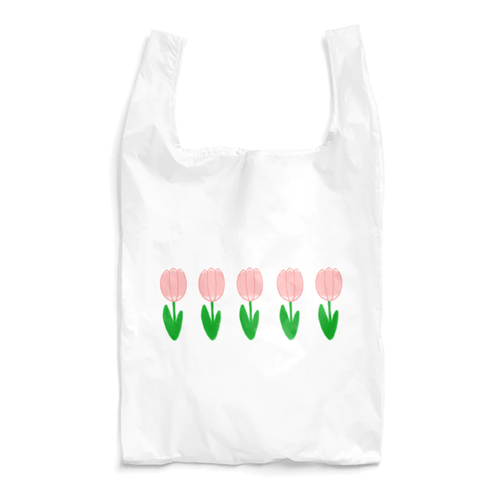 "hand omame" HAPPY Factory from SUZURIのBlooming flowers for pink Reusable Bag