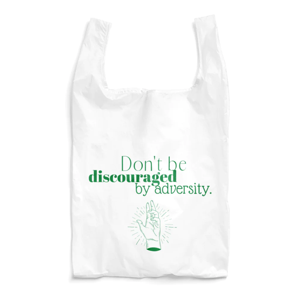 GROWINGの"逆境に挫けるな" green Reusable Bag