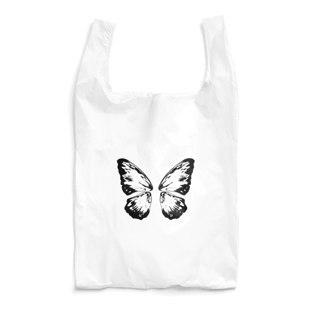 つばめの巣のモノトーン/蝶 Reusable Bag