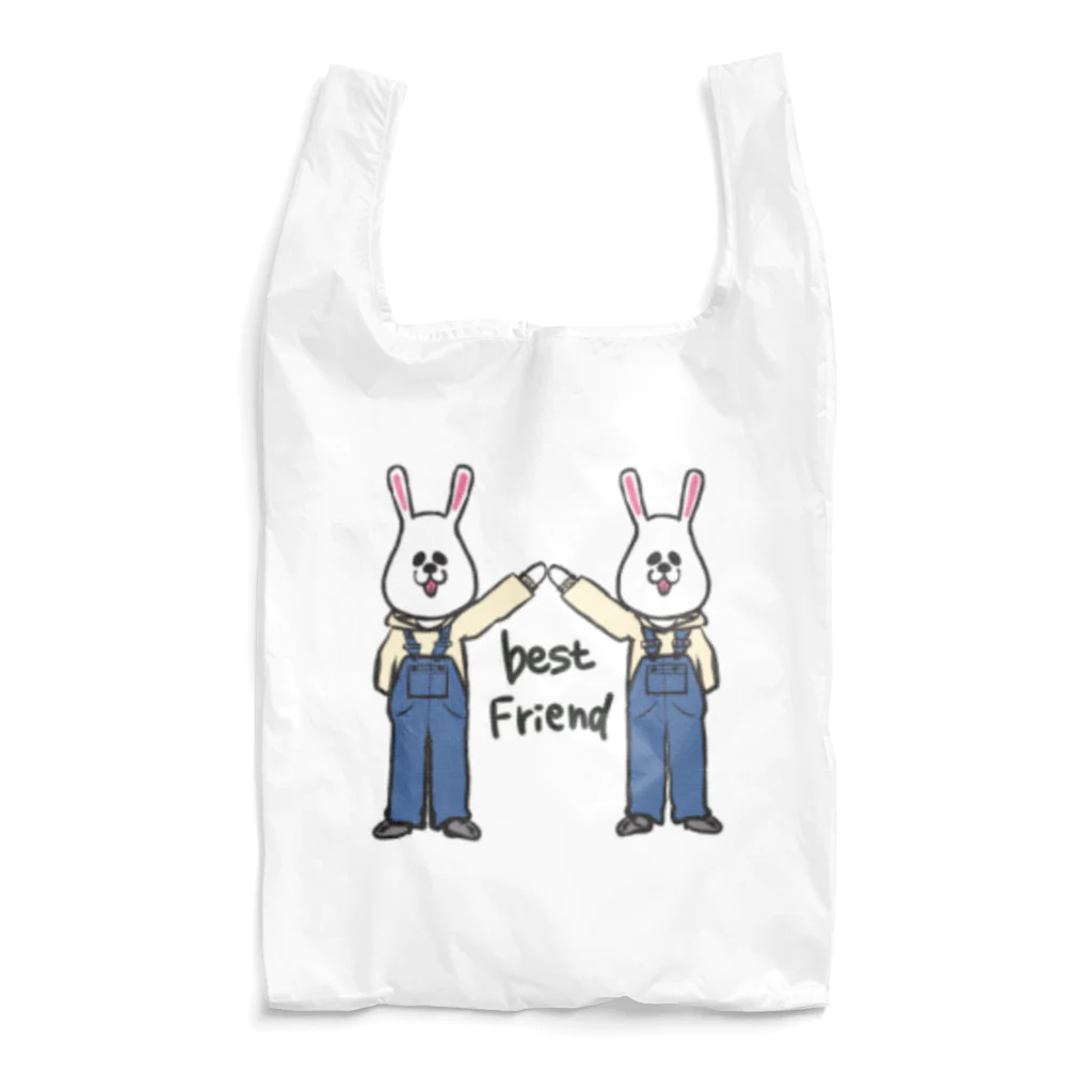 人生楽しんだもん勝ち@アパレル＋雑貨の俺たち．ズッ友だぜ。親友笑らうさぎ Reusable Bag