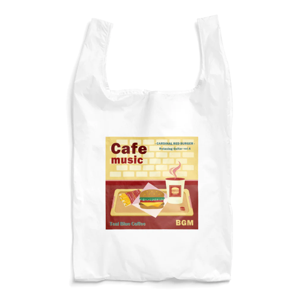 Teal Blue CoffeeのCafe music - CARDINAL RED BURGER - Reusable Bag
