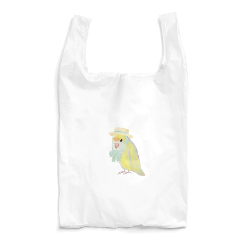 Colicoの麦わら帽子のコザクラインコ（クリーム） Reusable Bag