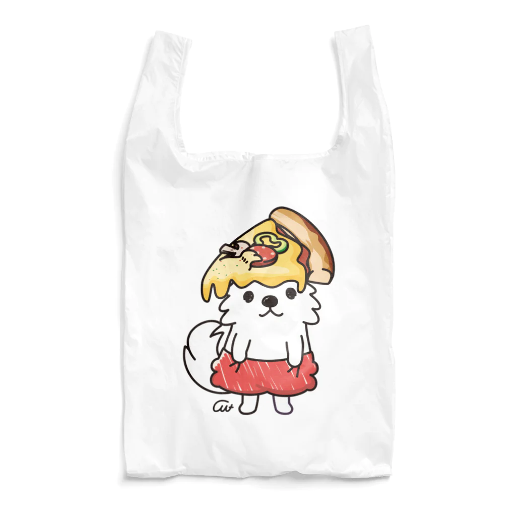 イラスト MONYAAT のPIZZAゲットした　ポメラニアン Reusable Bag