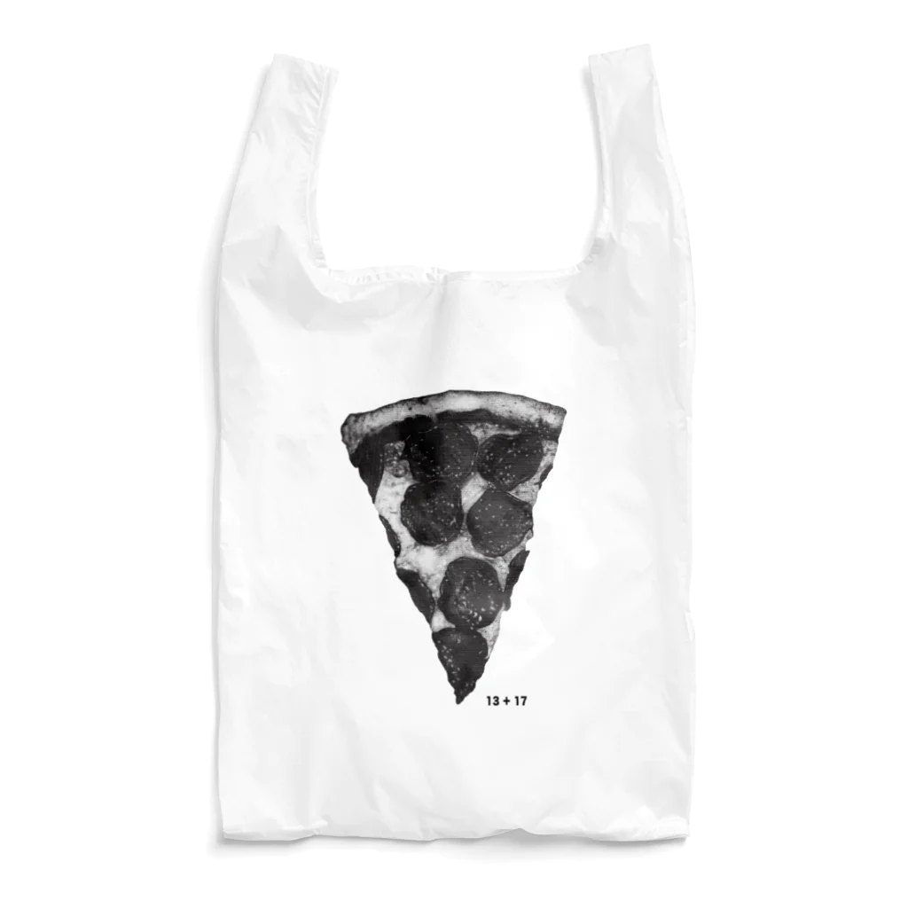 13 + 17のBlack pizza Reusable Bag