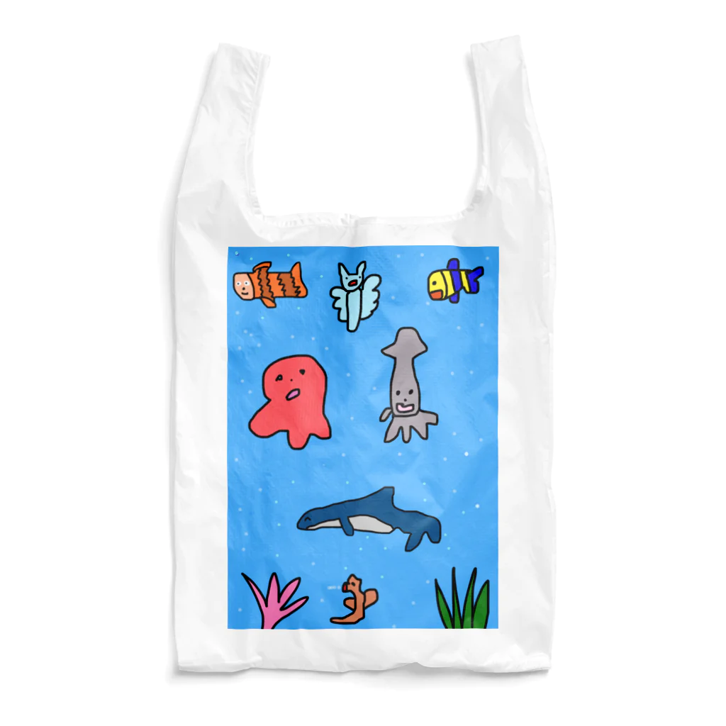 絵が下手な人。の海産物フェア Reusable Bag