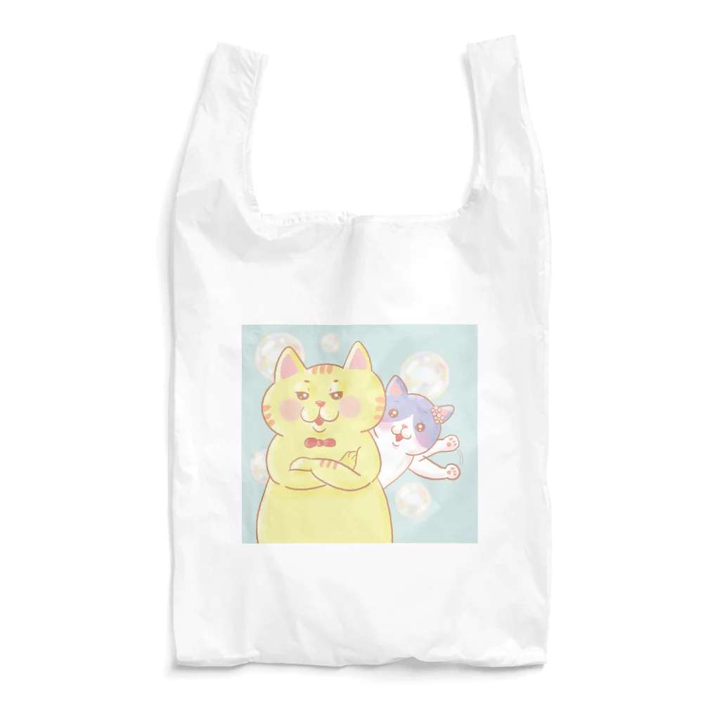 トラとハチワレの腕組みするねこ Reusable Bag