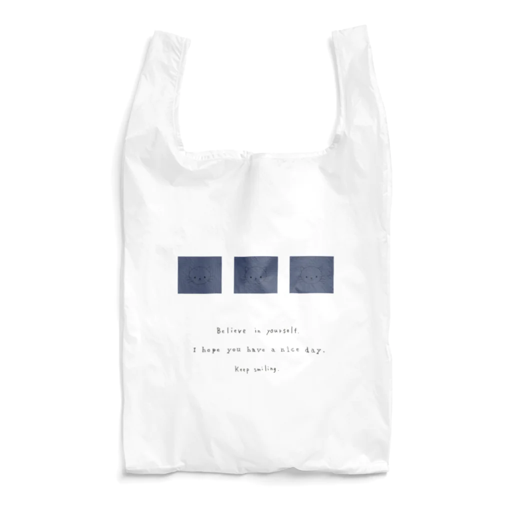 rilybiiのblue three neko Reusable Bag