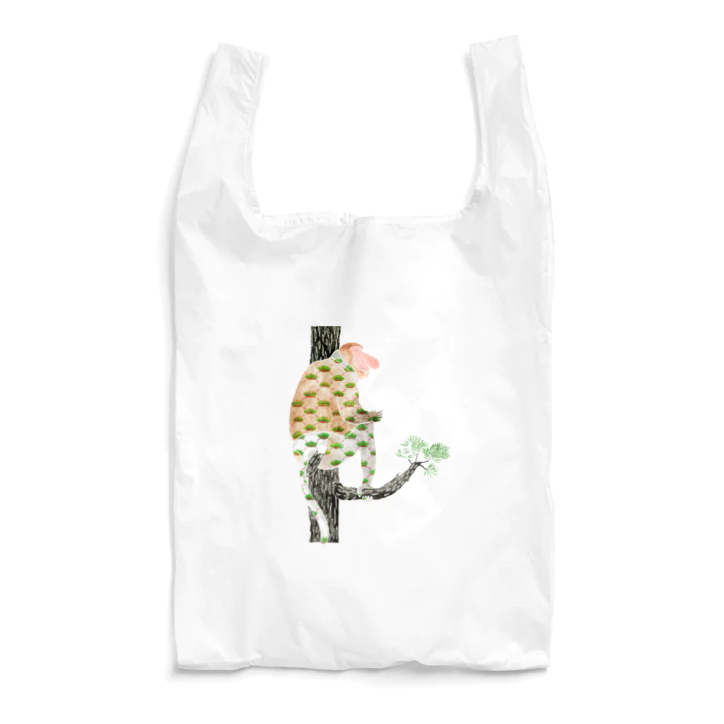 文様動物園 Pattern Zoo Museum shopの笠松 × テングザル Reusable Bag