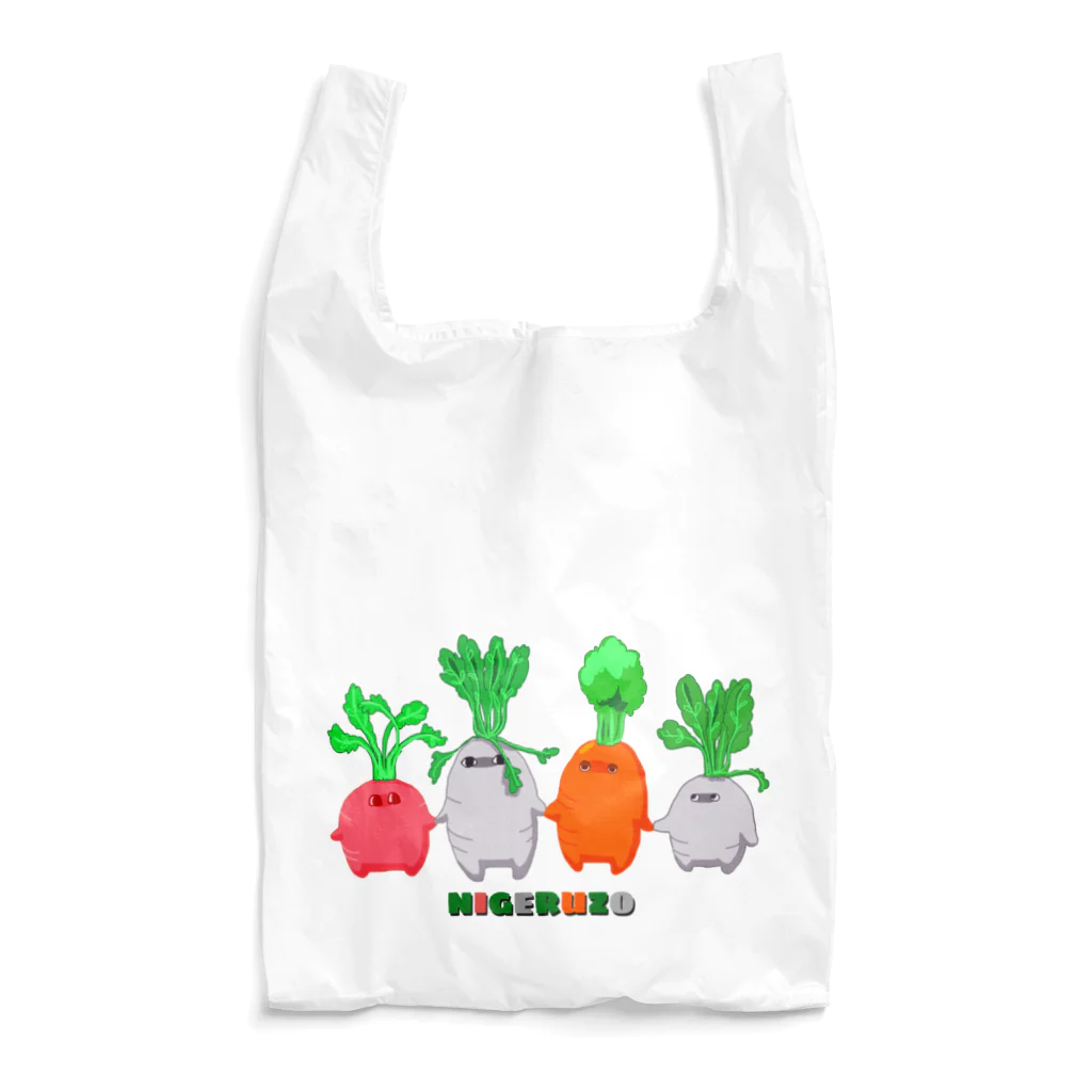 翠色の眼鏡の逃げるぞ根菜ズ Reusable Bag