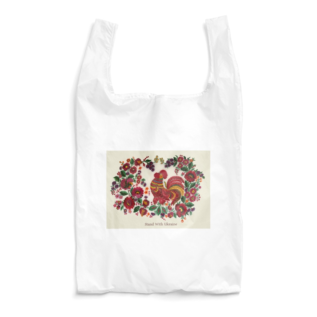 Epika _StandWithUkraineのウクライナのおばあちゃんの刺繍 Reusable Bag