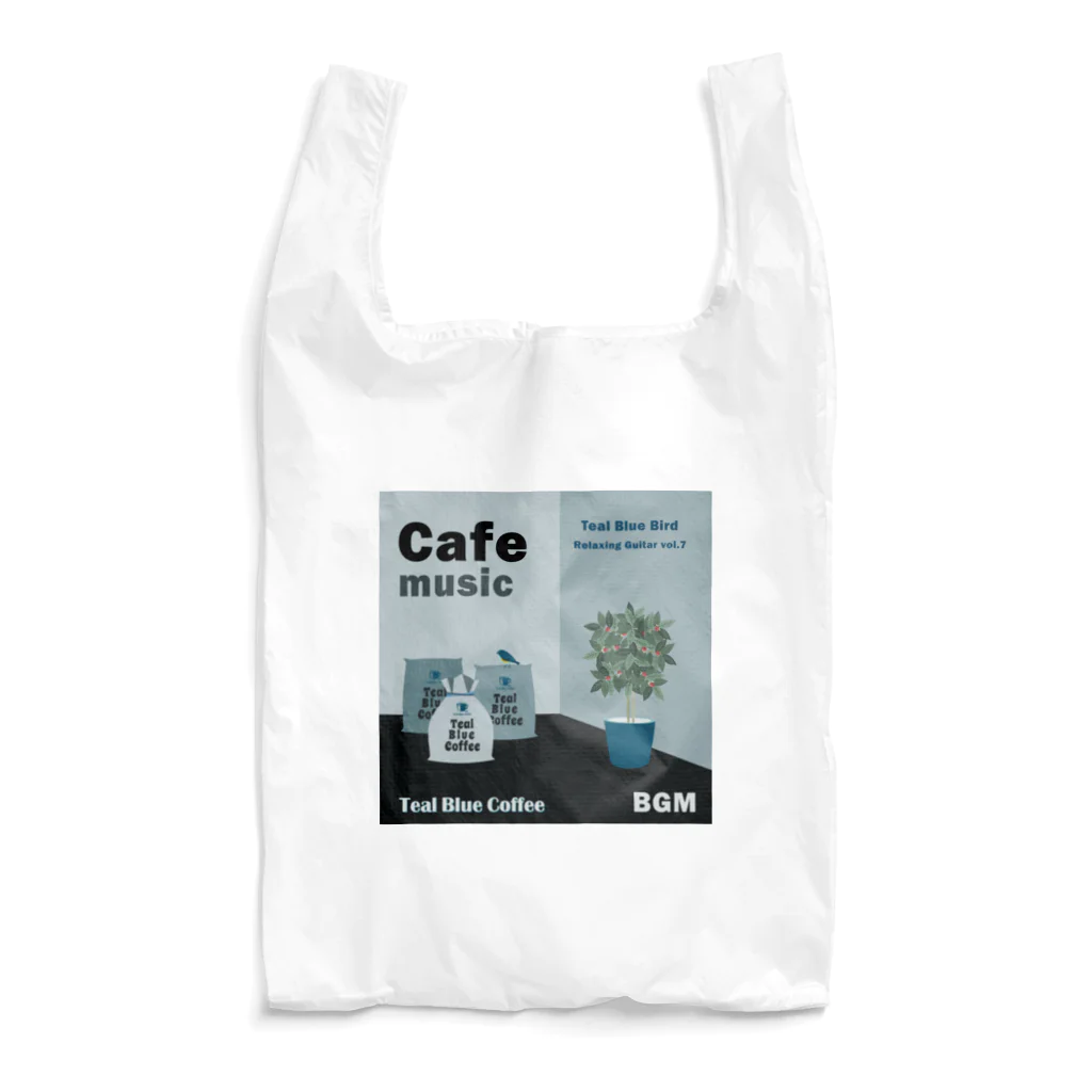 Teal Blue CoffeeのCafe music - Teal Blue Bird - Reusable Bag