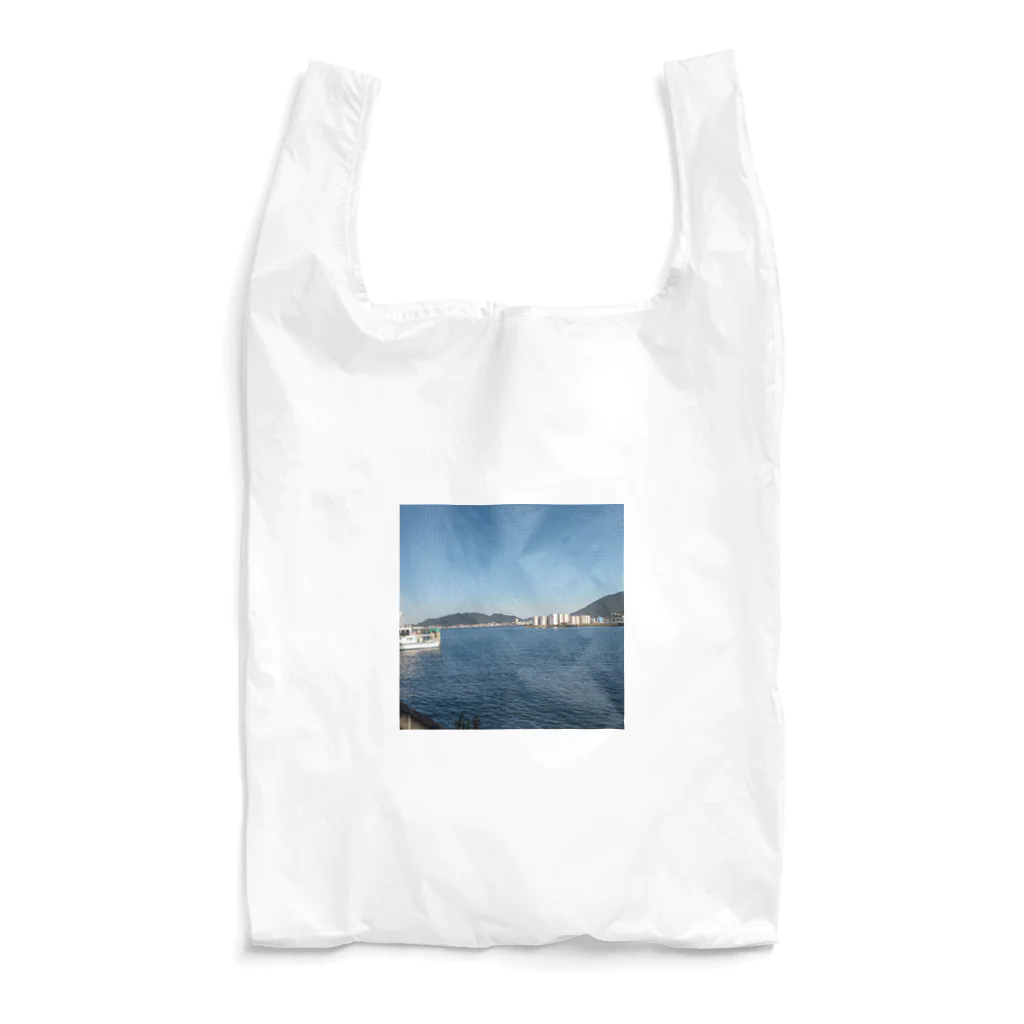 トップダイナミックの静かでピースフルな港風景のTシャツ Reusable Bag