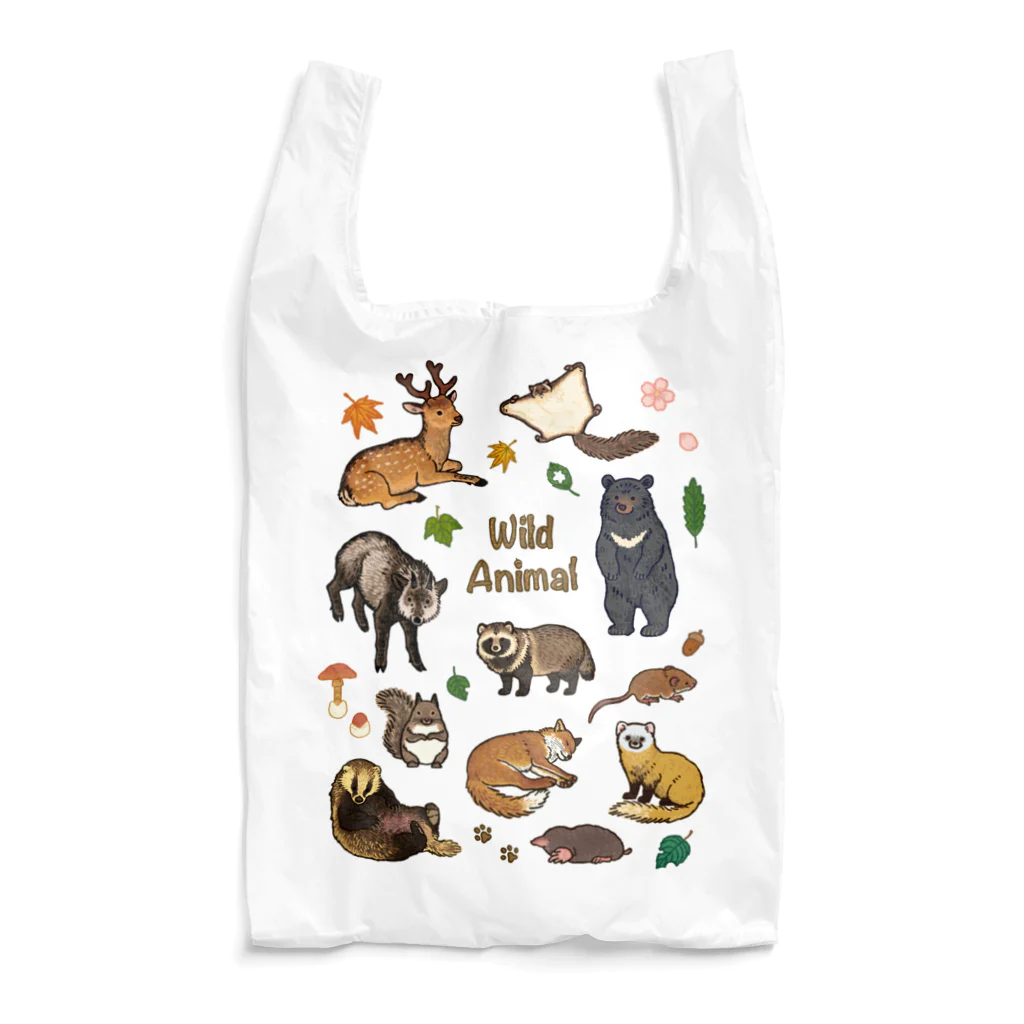 ちなきのこの野生動物たち Reusable Bag